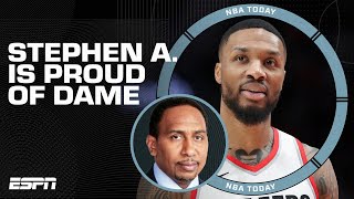 Stephen A. reacts to Damian Lillard's trade request from the Trail Blazers: I am SO PROUD of him!