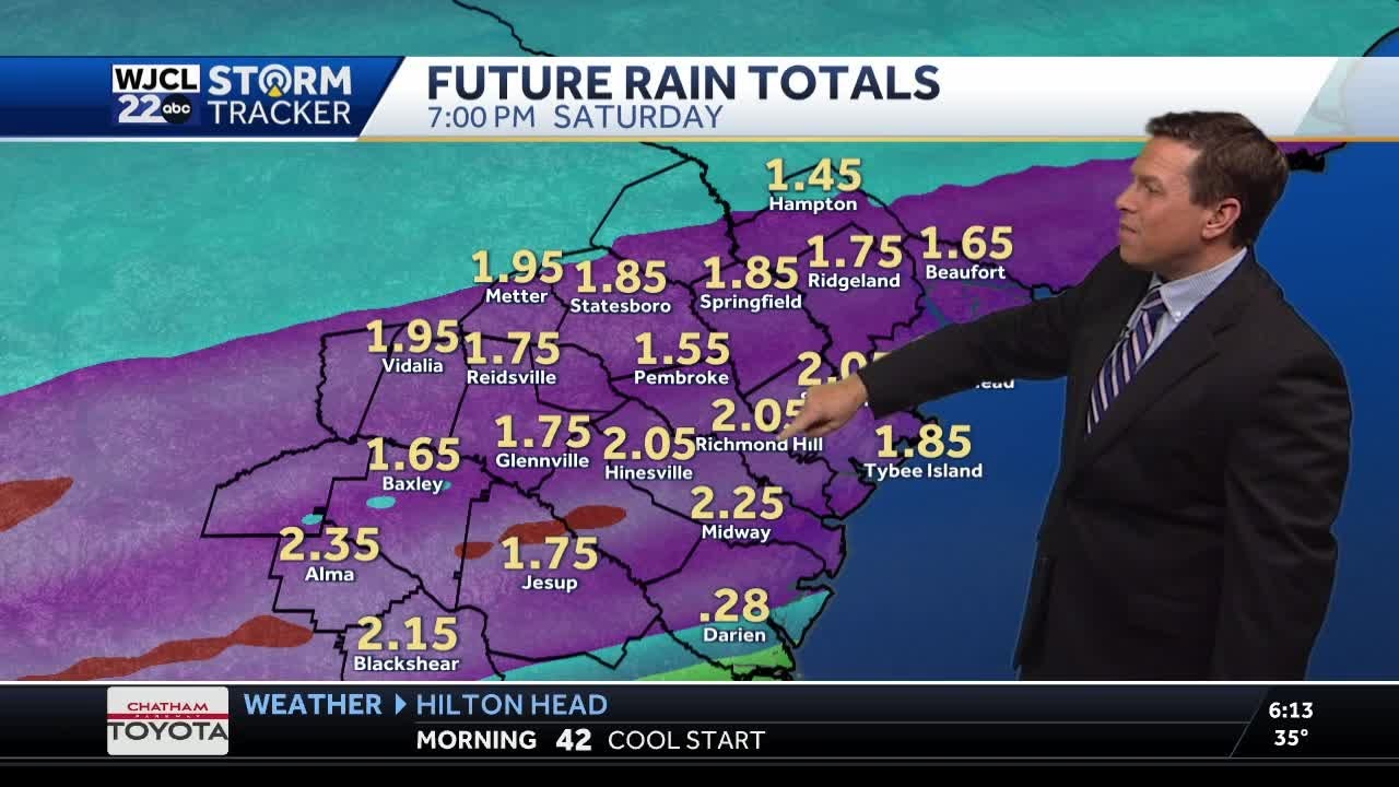 Mainly dry today but cool temperatures for the Savannah area