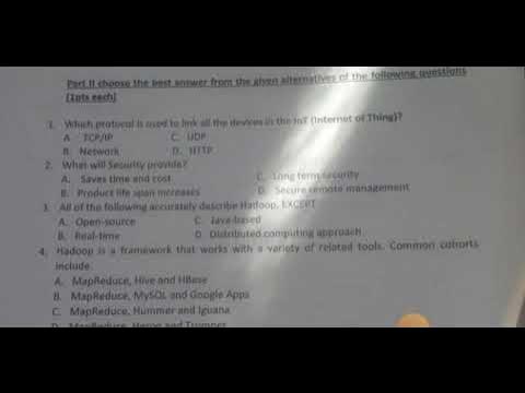 Ethiopian university freshman course Emerging Technology final exam