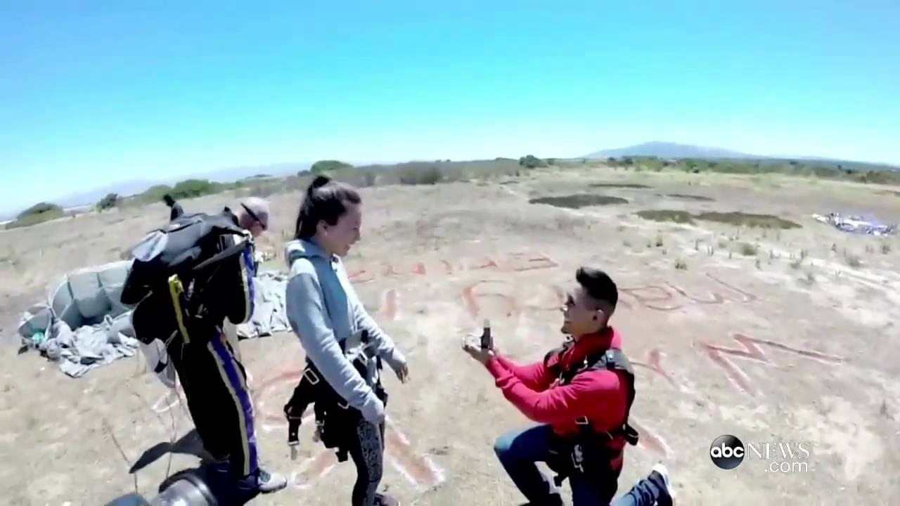 Epic Skydiving Proposal Surprises Girlfriend