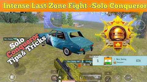 🇮🇳Intense Last Zone Fight Solo Conqueror Rank Push In Bgmi C3S7 #narugaming
