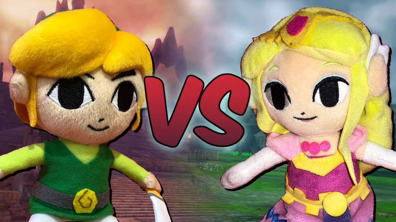 Link VS Zelda - Super Smash Bros. Plush - YouTube