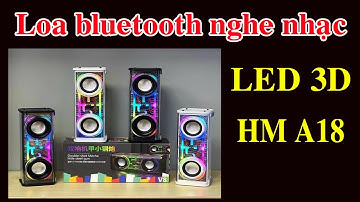 loa bluetooth | Loa Bluetooth mini trong suốt HM-A18 có đèn led RGB, pin 8-12 tiếng bảo hành 1 năm
