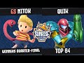 Sunrise 2023  ssbu singles  top 64 winners quarter  nitox lucas vs quik samus