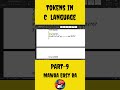 Tokens in C langauge Part 9 explained in Telugu 💻🔥#mawaaeasyra