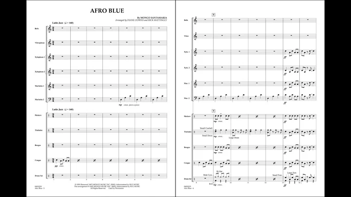 Afro Blue by Mongo Santamaria/arr. Downs/ed. Matti...