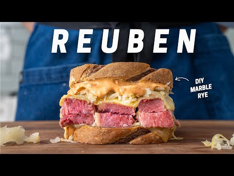 REUBEN SANDWICH on HOMEMADE MARBLE RYE