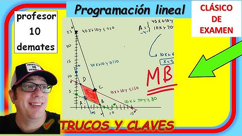 Ejercicios de PROGRAMACIÓN LINEAL resueltos de selectividad PAU