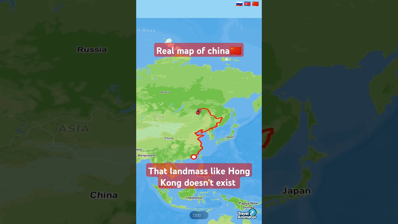 Real Real map of China #shorts #china #mapping