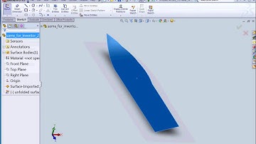 SolidWorks Unfold Hull Surface