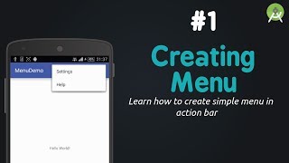 Create Menu in ActionBar - Tutorial | Android Studio screenshot 5