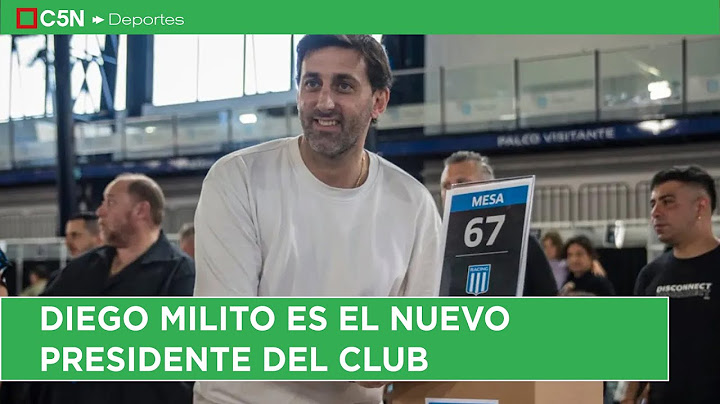Elecciones en RACING: DIEGO MILITO es el nuevo presidente del club