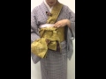 【きもの京小町】「Enjoy!! KIMONO」 トリプル仮紐(三重仮紐)を使った半幅帯結び