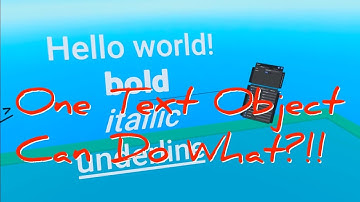 Facebook Horizon: Text Object Formatting