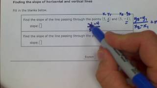 ALEKS: Finding the slope of horizontal and vertical lines (MC)