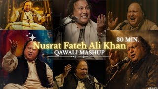 🔥 30 Minutes of Nusrat Fateh Ali Khan | The Ultimate Qawwali Mashup | Part -2❤️| Soulful Sufi Hits
