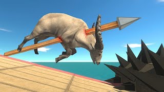 Escape From Downhill With Various Obstacles - Animal Revolt Battle Simulator