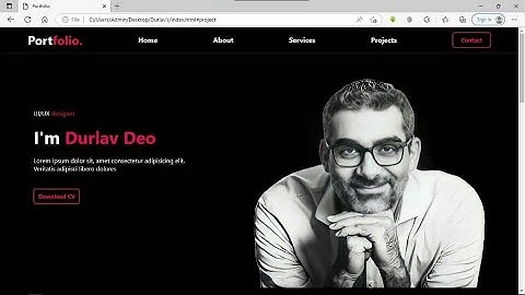 Create a Modern Navigation Bar | Step 1 of Portfolio Website Tutorial