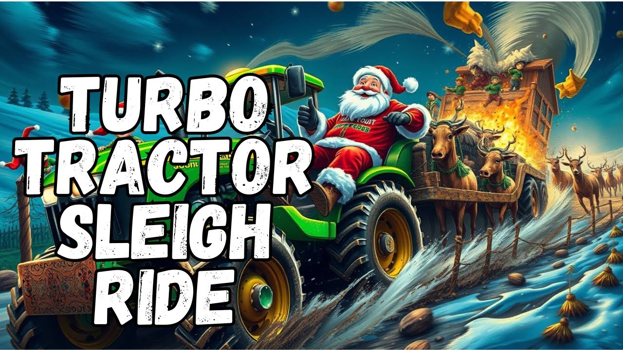 🎵 Катание на санях с турбо-трактором | Рождественский хаос в стиле фарса