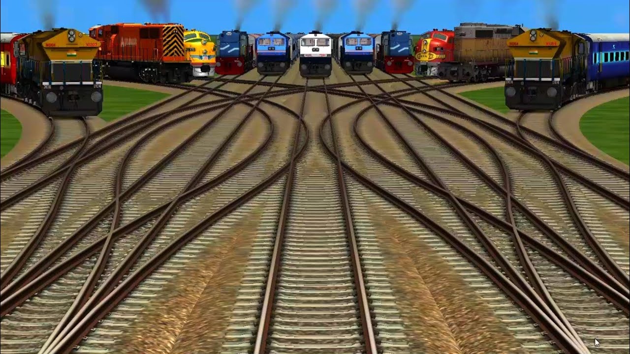 All Diesel Trains Run On Bumpy Forked branched Railraod Tracks // Indian Trains Upgrade 