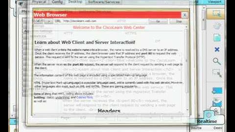 Cisco Packet Tracer Observing Web Requests