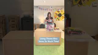Preschool Theme Bin Organization - Link to long video in comments.  #shorts #teacher #preschool
