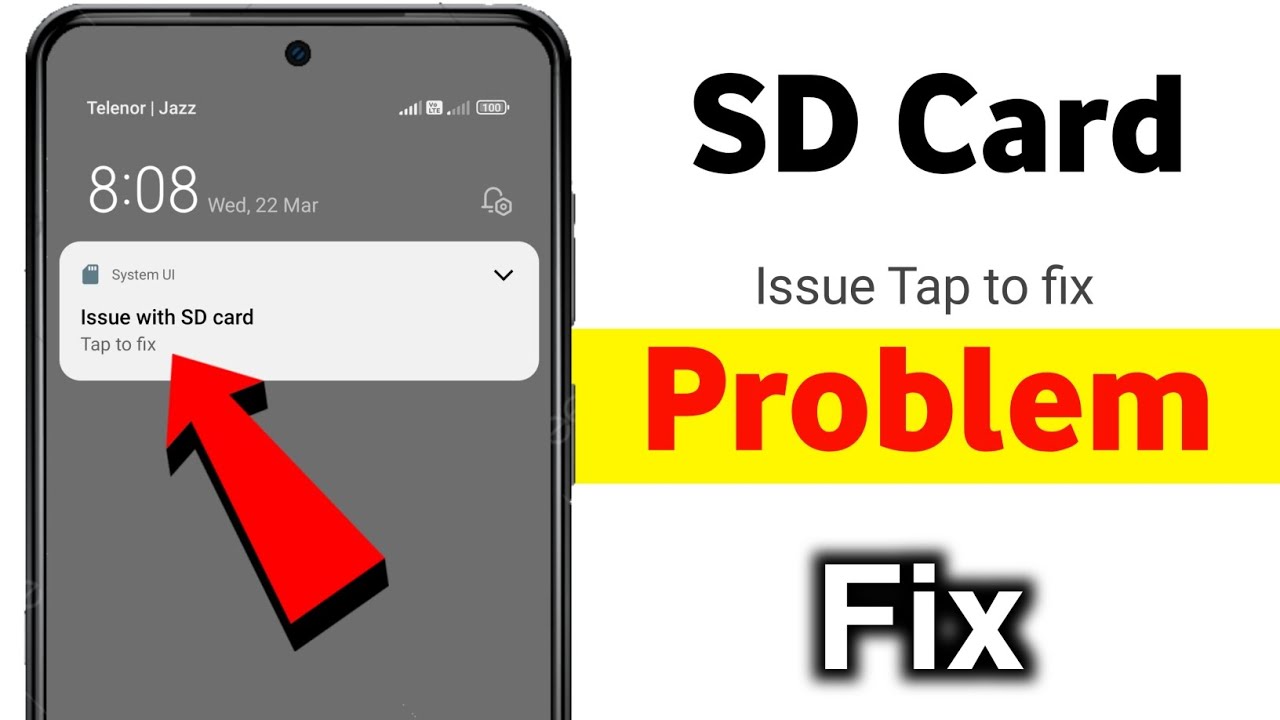 How to fix Issue with SD card | Issue with SD card problem solved - YouTube