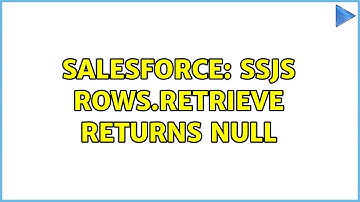 Salesforce: SSJS rows.retrieve returns null