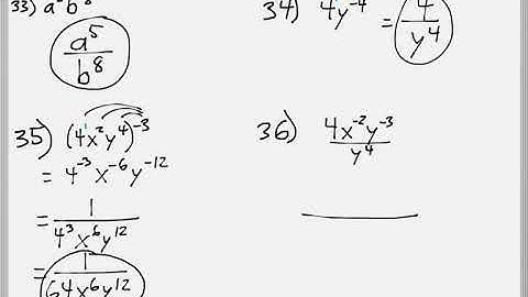 Math 119 : 5.2 #33, #34, #35, #36 (Intermediate Algebra Tutorial : Exponent Rules)