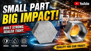 Hex Nut 38mm | Precision-Machined Hydraulic Fitting Component#machine #machining #cnc