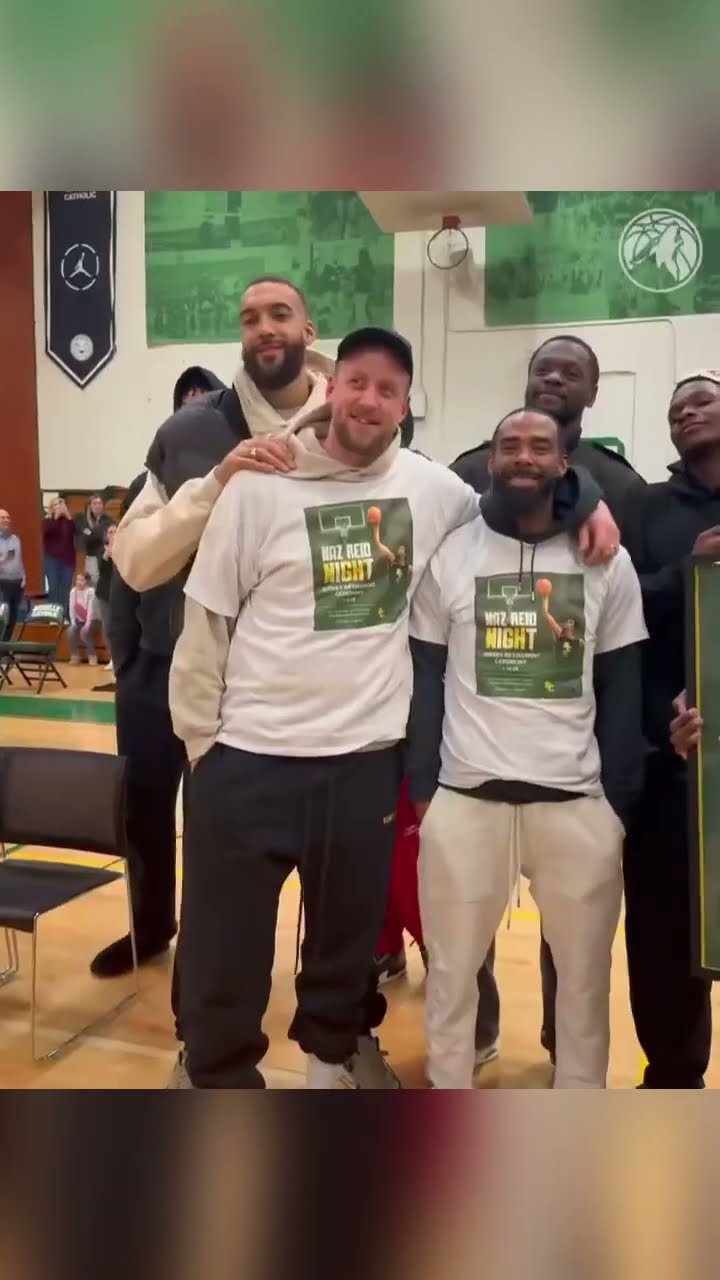 The Timberwolves pulled up to Naz Reid's high school jersey retirement ? (via @timberwolves/IG)