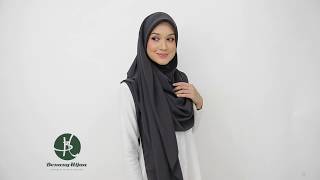 Benang Hijau Hijab Tutorial Ayra Plain, Tudung Bidang Besar Style 3