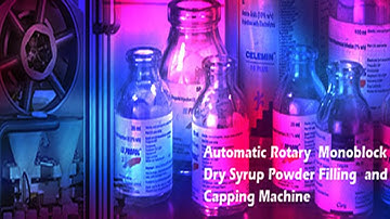 Automatic Medical Powder Filling Capping Machine Powder bottle rotary Filler capper pharma line