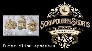 How to create paperclips ephemeras    #shorts  scrapqueen`s shorts serie