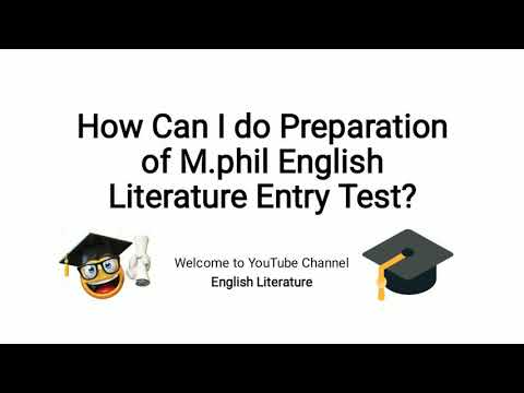 Preparation of M.phil English Literature Entry Test | Test Pattern of MPhil English Literature 2020