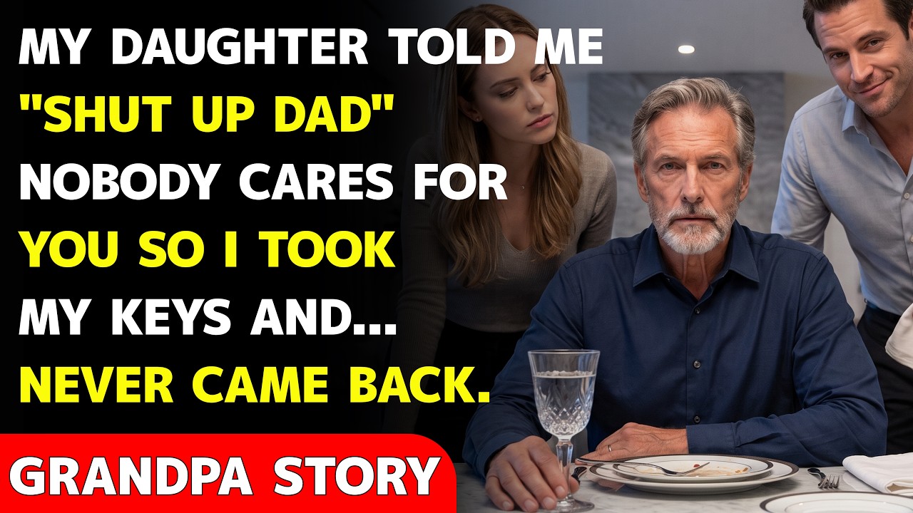 My daughter slammed her hand against the marble dining table and screamed, "Shut up, Dad. Nobody cares what you think you are. Just a spare part in this house. So, finish your food and go to your...