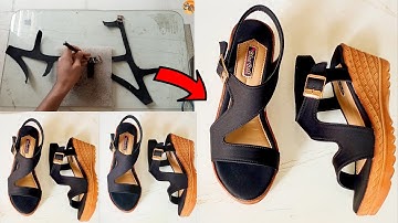Art of Wedge Heel Sandal Making | Handmade  Wedge Heel Sandal Making  with Simple Tools