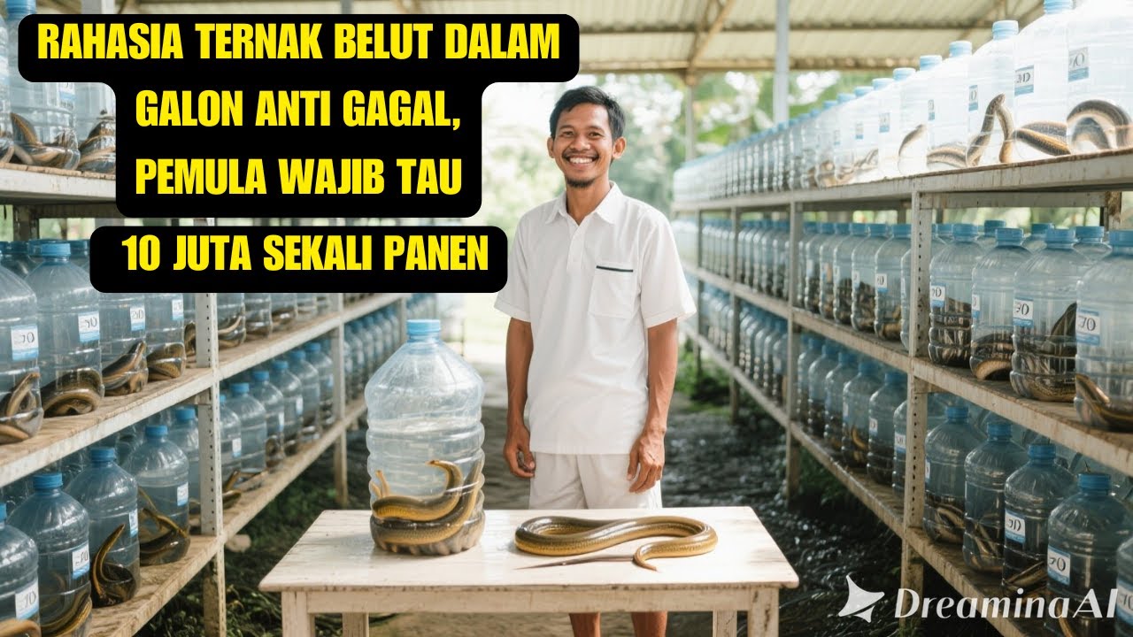 “Cara Ternak Belut di Galon Anti Gagal! Pemula Wajib Tahu”.