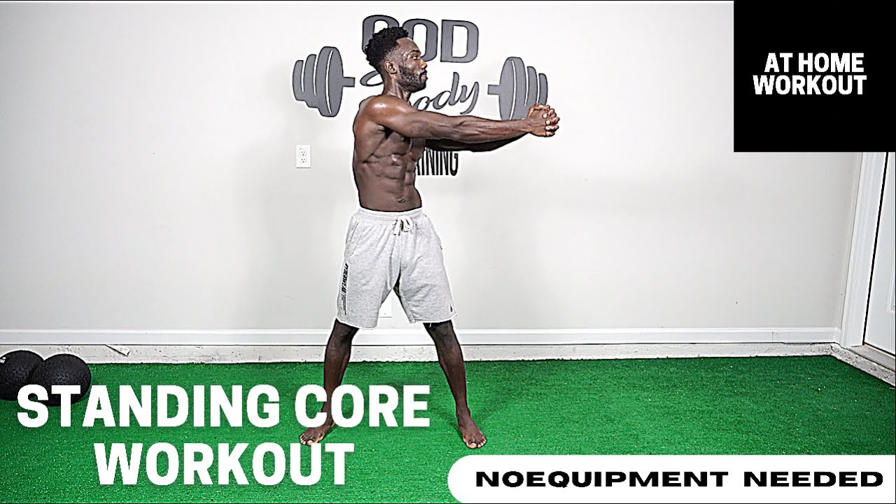 Standing Abs Workout No Jumping (No Equipment) YouTube