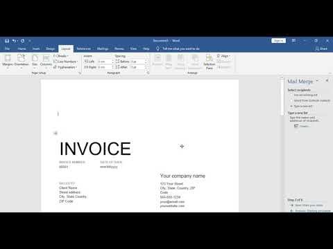 Using Mail Merge in Microsoft Word