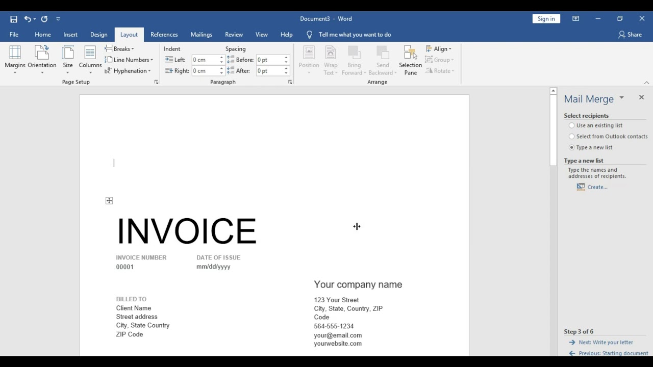 how to combine pages in word using mailings