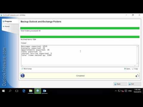 Backup Outlook Folders and Mailboxes