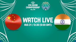 China v India | Full Basketball Game | FIBA U18 Asian Championship 2022