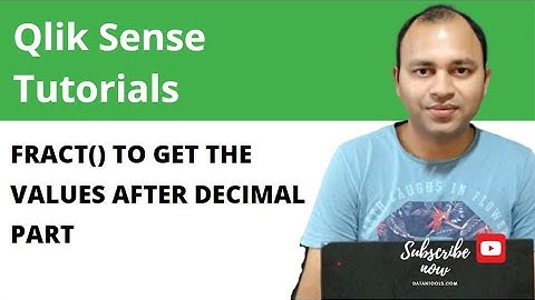 Qlik Sense Frac function to extract the part after the decimal of numeric value | Abhishek Agarrwal