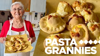 Discover sweet lemony cheese ravioli called calcione! | Pasta Grannies