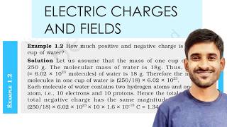 How much positive and negative charge is there in a cup of water?