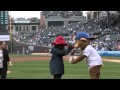 Paddington Throws First Pitch at Chicago Cubs / LA Dodgers Game!