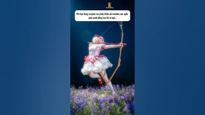 Khi bạn đang cosplay ma pháp thiếu nữ madoka cực ngầu giữa cánh đồng hoa thì ai ngờ... #shorts