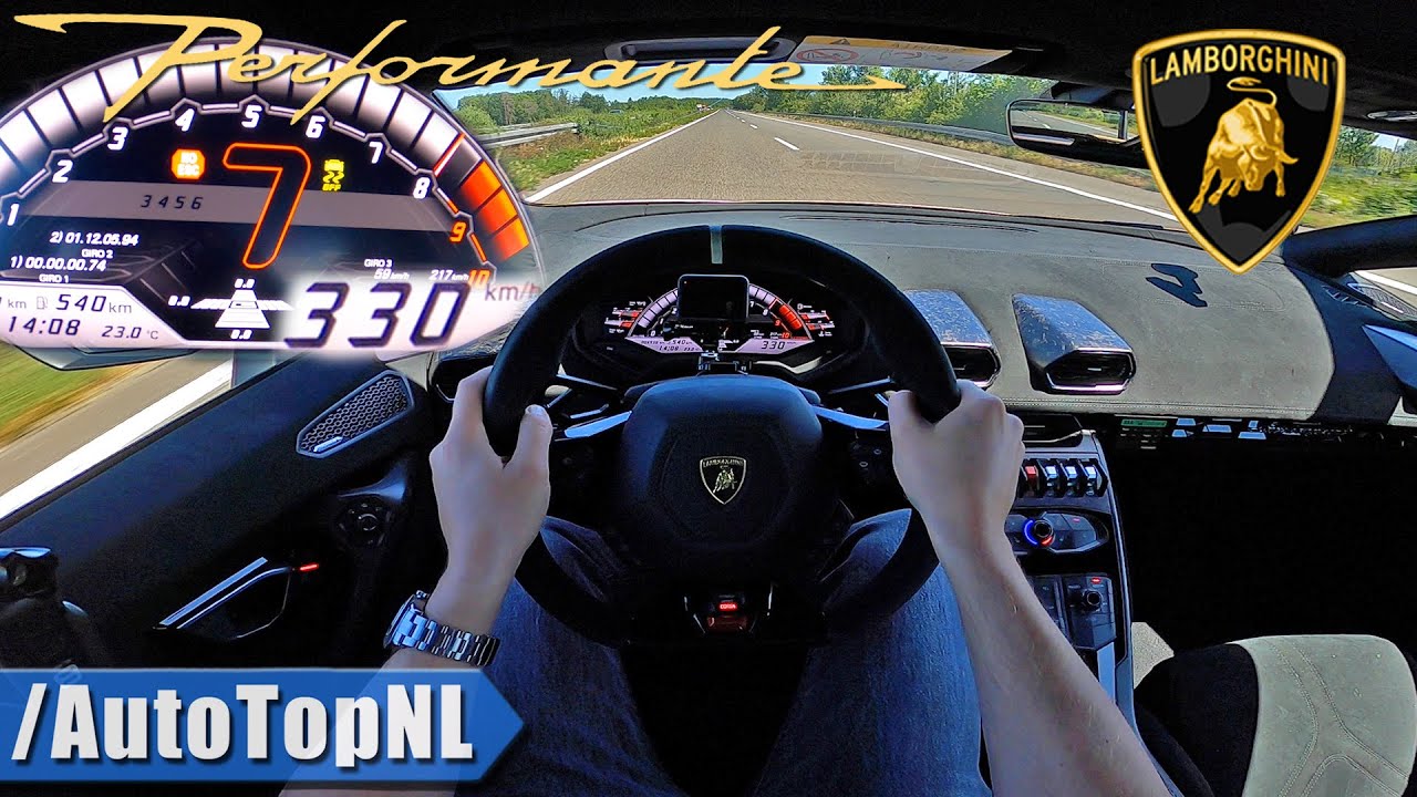 Huracan Performante TOP SPEED 330km/h on AUTOBAHN SPEED LIMIT!] by AutoTopNL YouTube