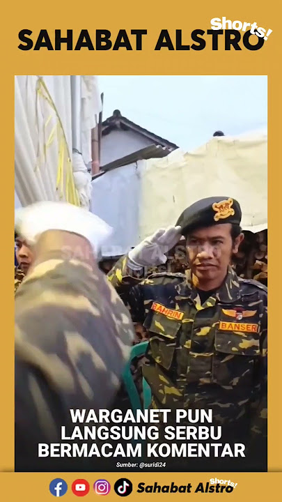 Pernikahan Ormas Banser ini lagi viral gegara menirukan pernikahan prajurit TNI